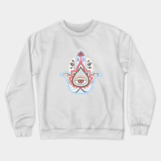 Hamsa Hand - Diamond(April) Crewneck Sweatshirt